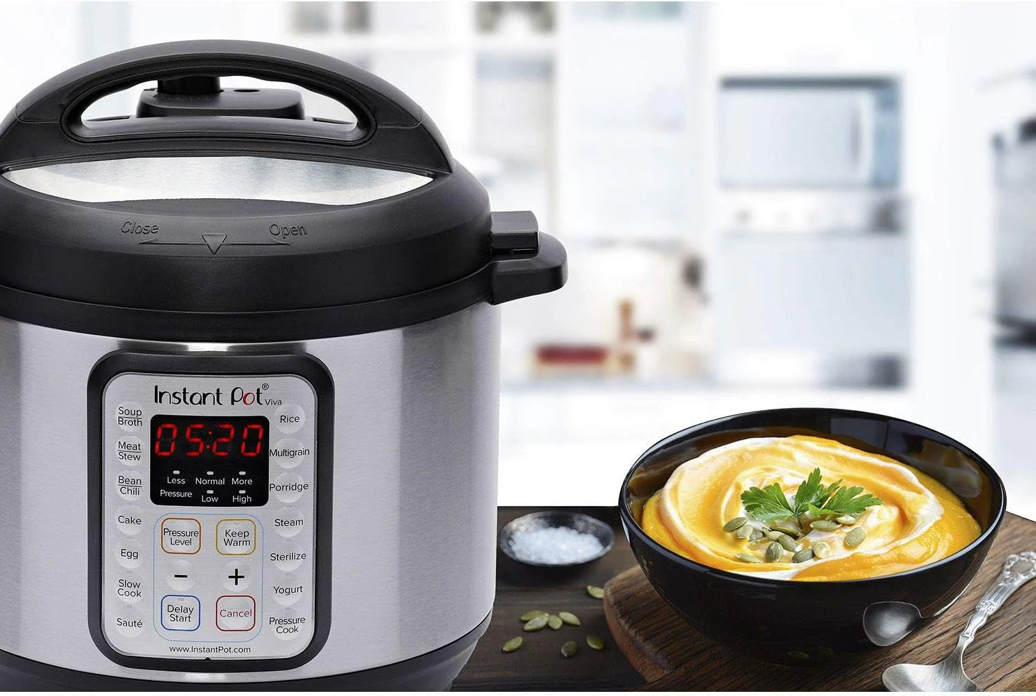 9-in-1 Multicooker, Pressure Cooker, Slow Cook, Rice Maker, Steamer, Sauté, Yogurt, Warmer & Sterilizer, Includes App With Over 800 Recipes, Stainless Steel, 6 Quarts