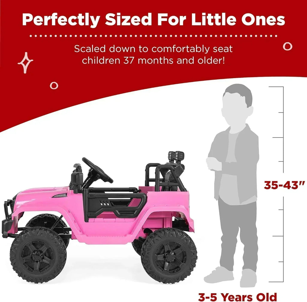 Best Choice Products 12V Kids Ride-On Truck Car with Spring Suspension and LED Lights