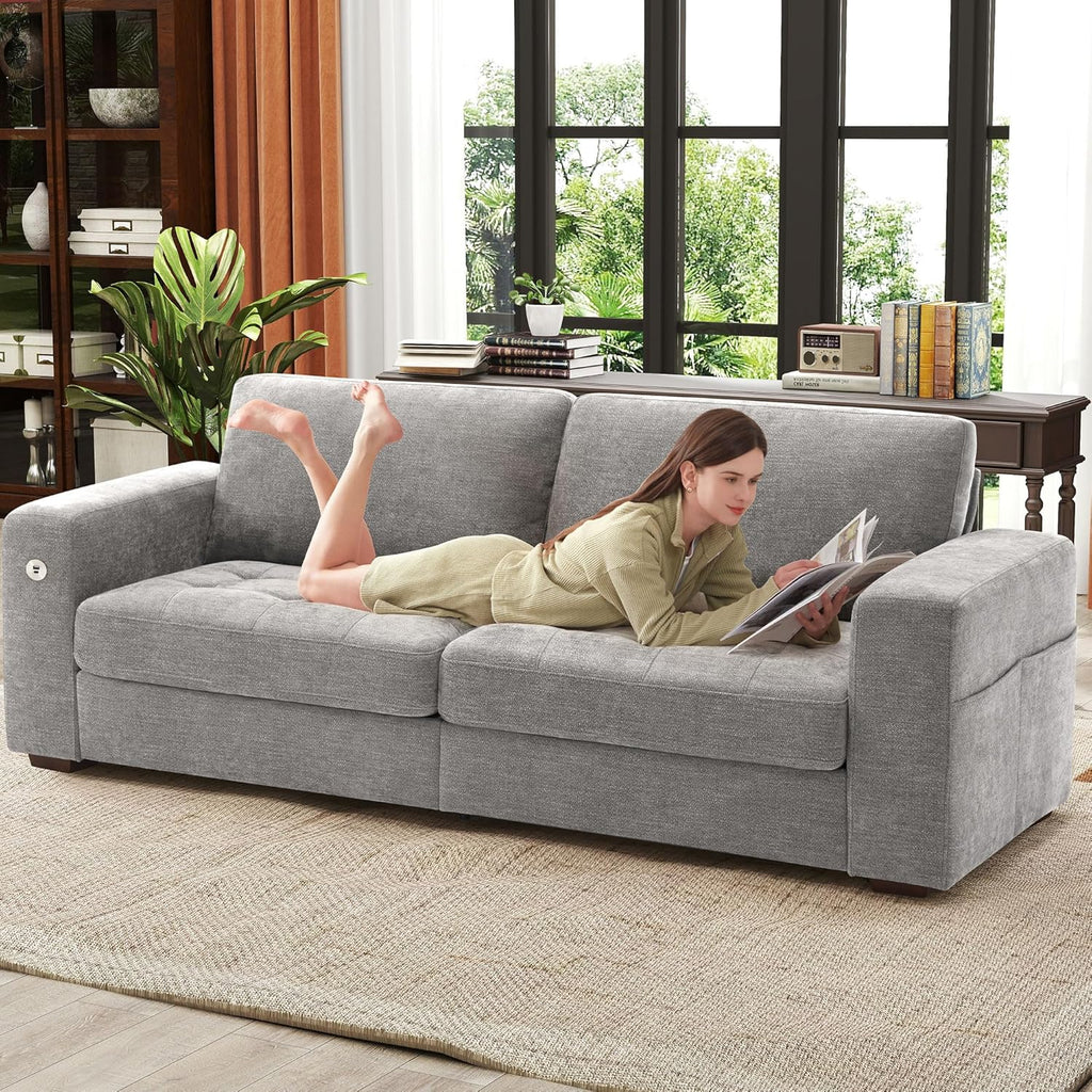 ihanherry 146-inch U-shaped modern sofa modular area cloud sofa