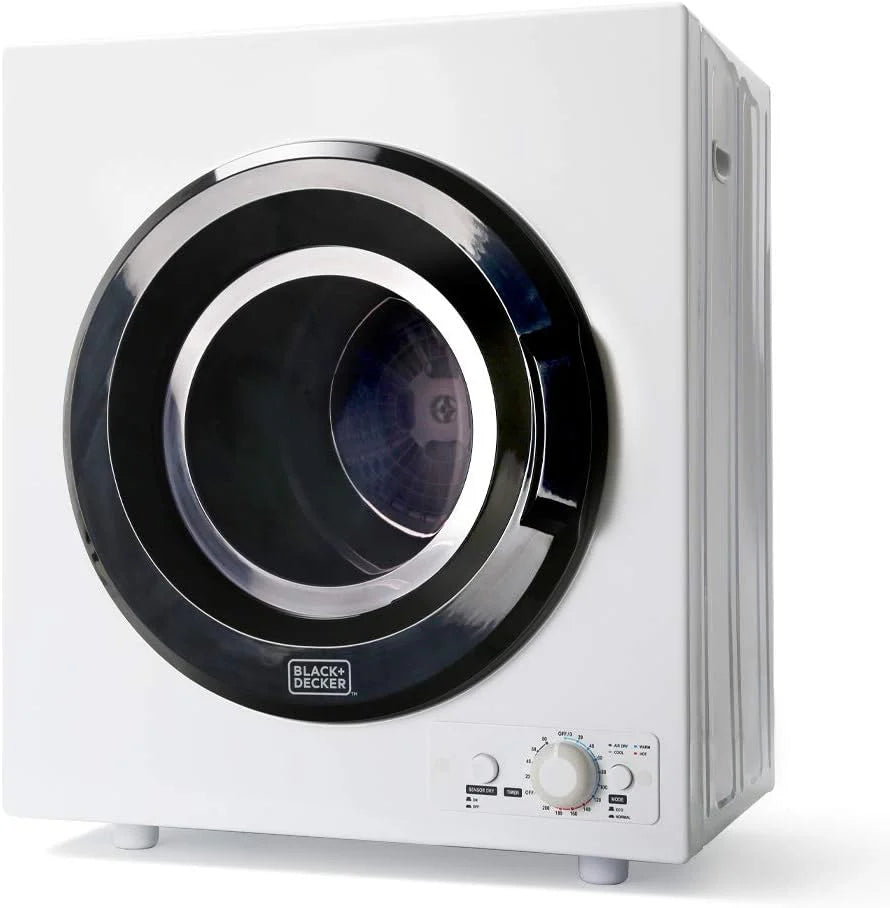 Compact Clothes Dryer, 1.5 Cu. Ft. 850W Electric Dryer, 120V Vented Portable Dryer with Stainless Steel Drum, for 5.5 lbs. of clothing for Standard Wall Outlet