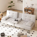 Shahoo Convertible Folding Futon Sofa Bed Sleeper Couch for Living Room Faux Leather