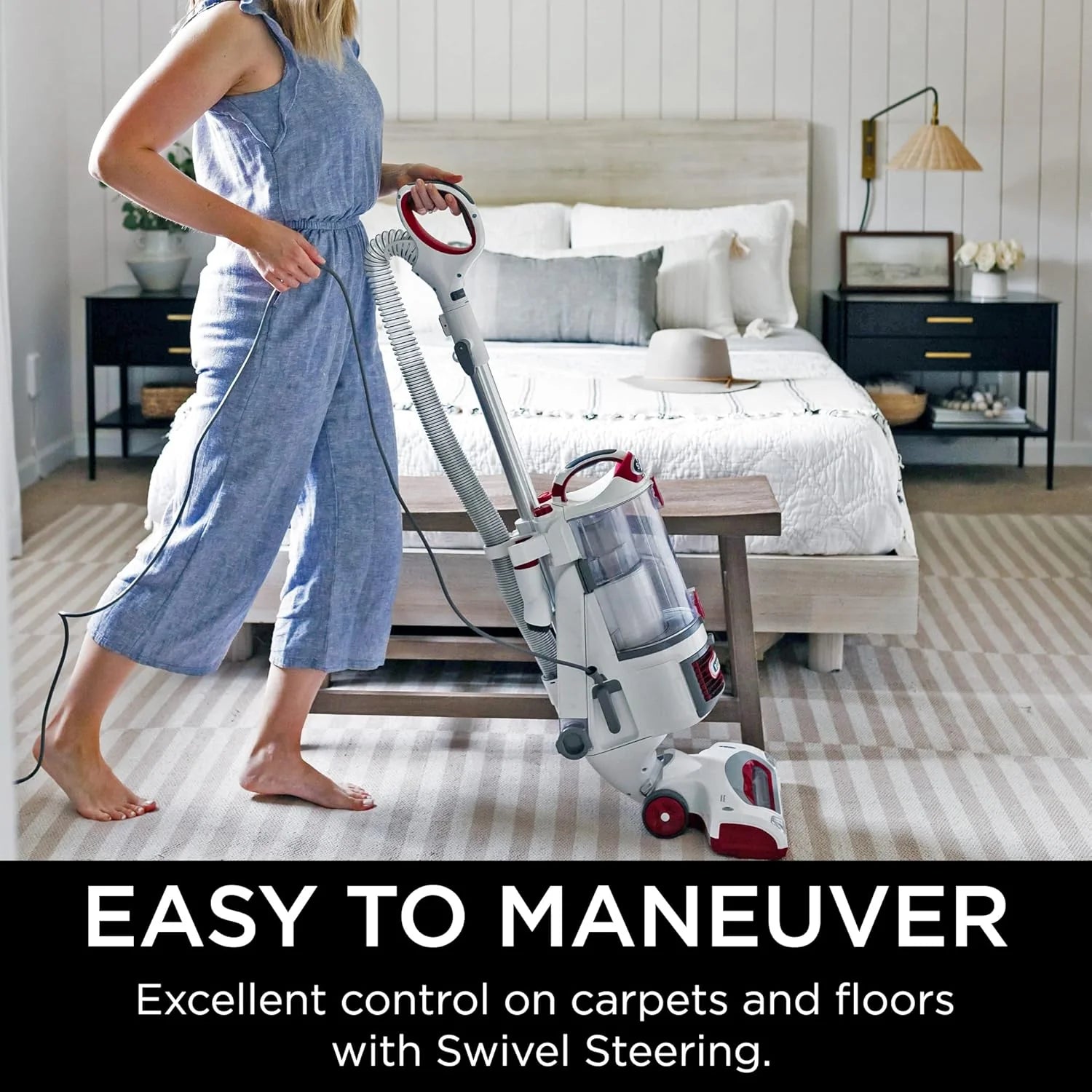 Upright Vacuum Navigator Lift-Away Deluxe with Large Dust Cup Capacity HEPA Filter Swivel Steering Upholstery Tool & Crevice Tool