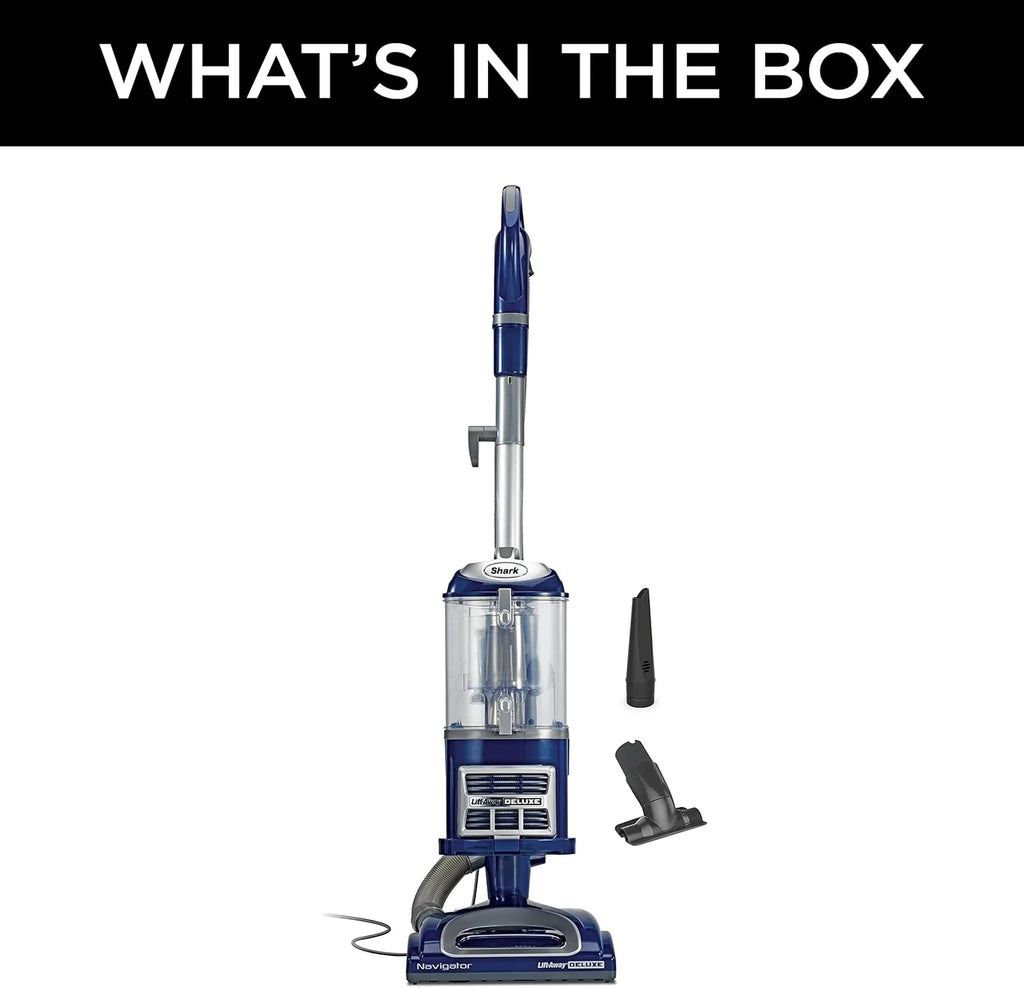 Upright Vacuum Navigator Lift-Away Deluxe with Large Dust Cup Capacity HEPA Filter Swivel Steering Upholstery Tool & Crevice Tool