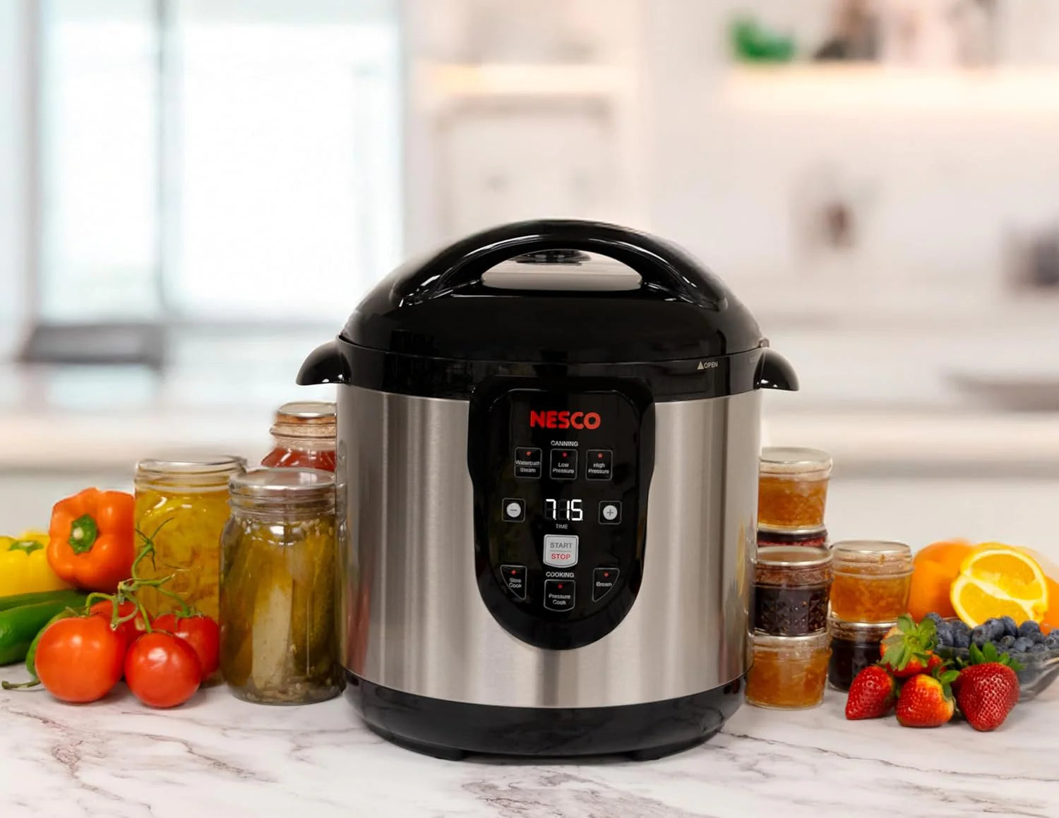 Nesco NPC-9 Smart Electric Pressure Cooker and Canner, Stainless Steel, 9.5 Qt