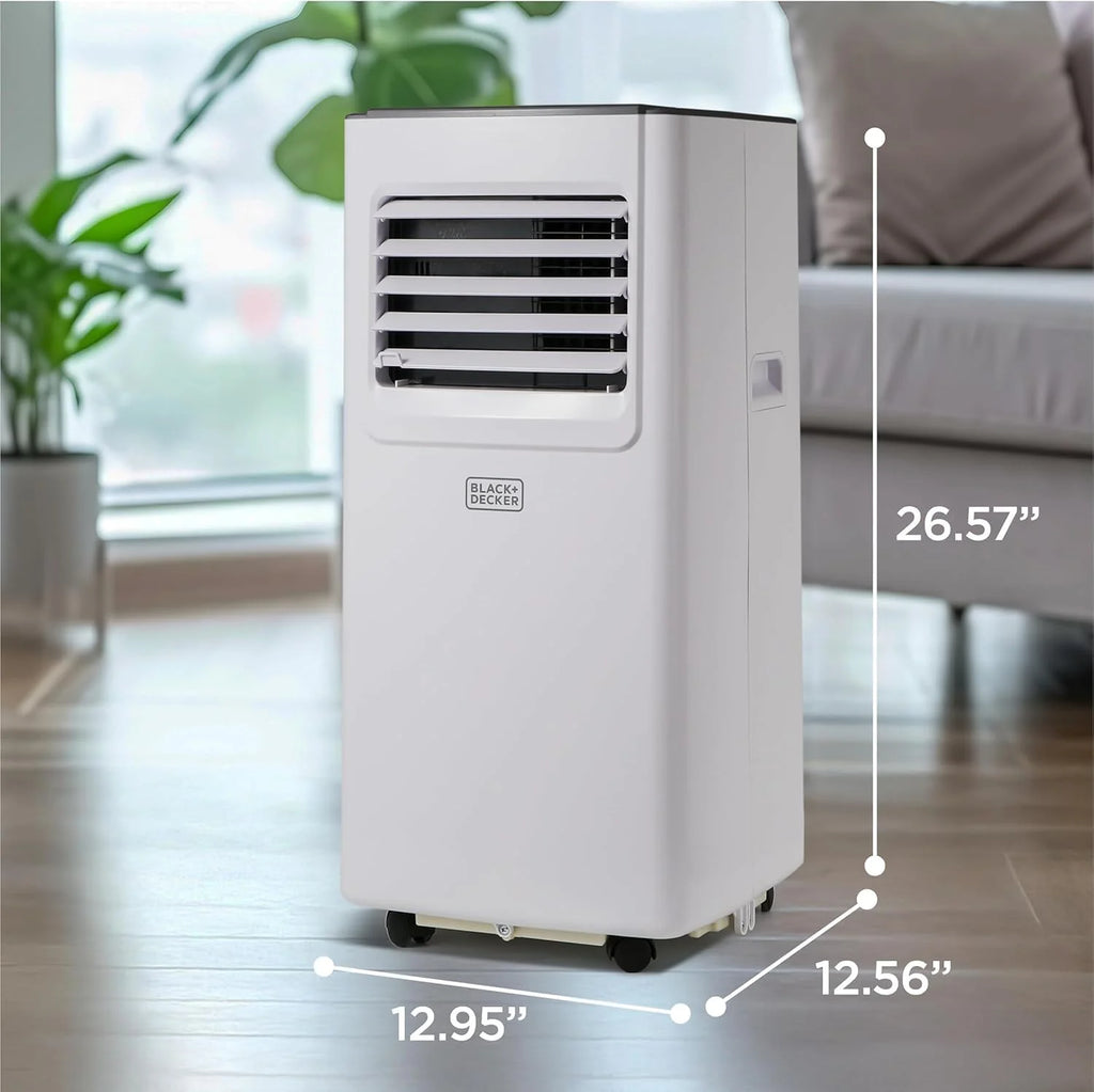 BLACK+DECKER 8,000 BTU Portable Air Conditioner with Wifi & Remote Control, 3-1-in AC, Fan & Dehumidifier, with App, Alexa & Google Assistant, Window Kit