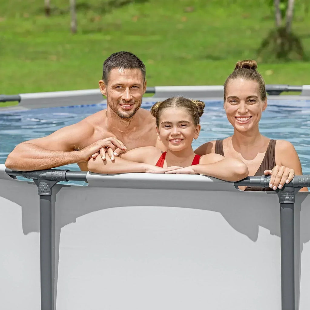 Steel Pro MAX 10 Foot x 30 Inch Round Metal Frame Above Ground Backyard Swimming Pool Set
