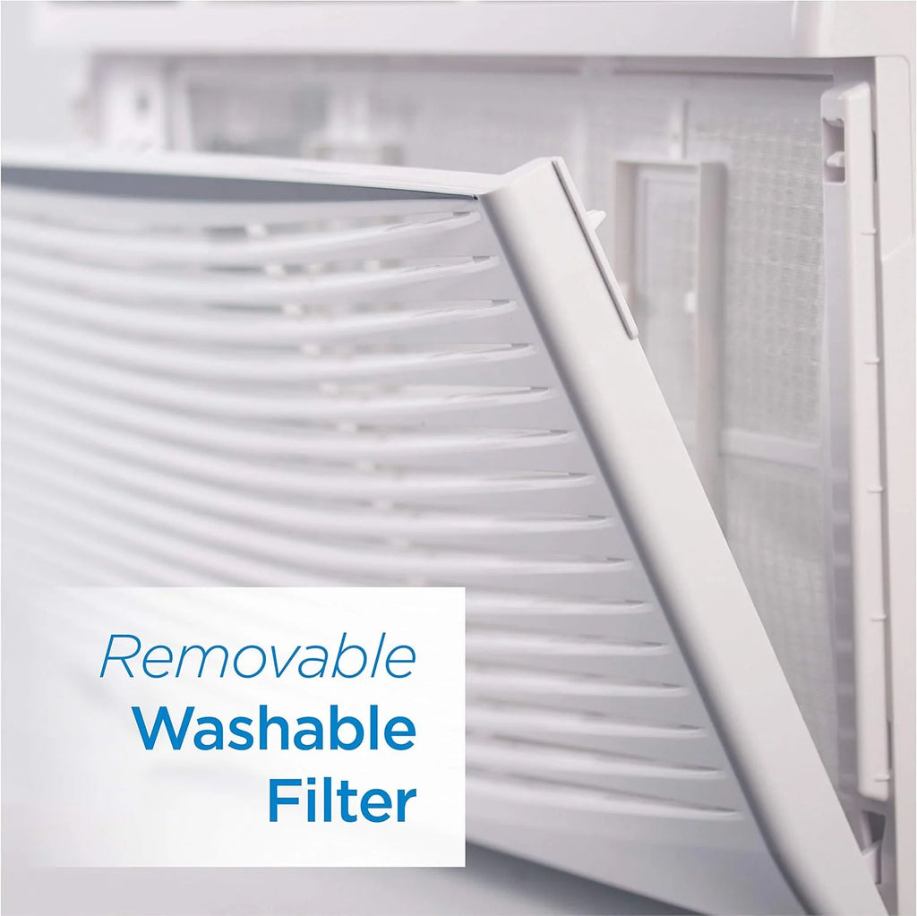 BLACK+DECKER Window Air Conditioner 5000 BTU, Cools Up to 150 Square Feet, AC Unit with Mechanical Controls, Manual Fan Only and Cool Settings, BD05MWT6, White