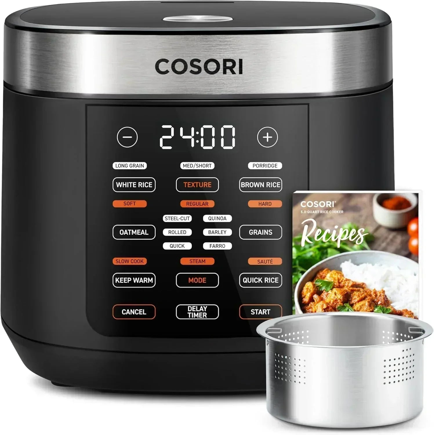 COSORI 6-Quart Stainless Steel Pressure Cooker Multi-Function Cooker with Ceramic Inner Pot
