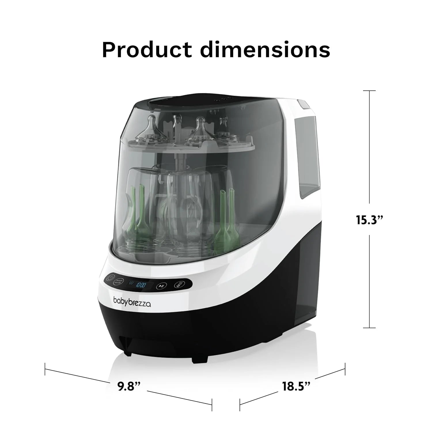 Bottle Washer Pro - Baby Bottle Washer, Sterilizer + Dryer - All in One Machine Cleans Bottles, Pump Parts, & Sippy Cups