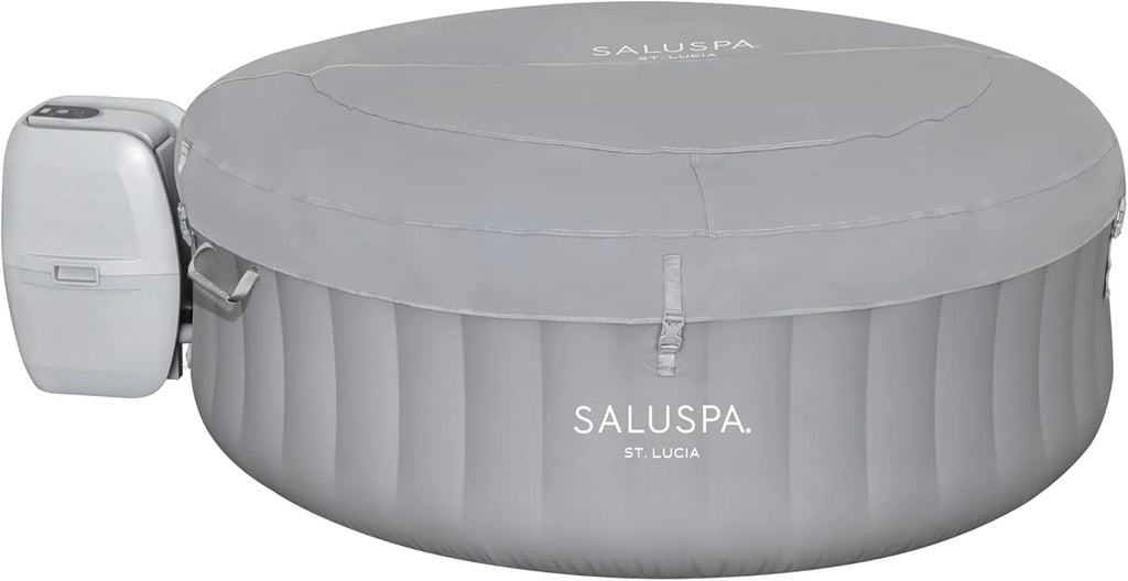 Bestway SaluSpa Miami EnergySense AirJet Inflatable Hot Tub Spa (71 x 26) | Portable Hot Tub with 2 Covers (1 Energy-Efficient Thermal Cover and 1 Standard Cover) | Fits Up to 2-4 Persons | Black