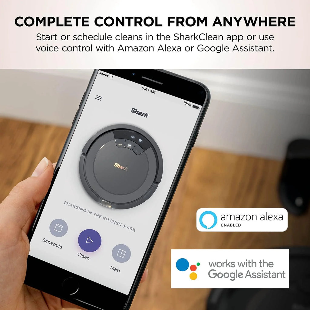 Voice Control Robot Vacuum with Matrix Clean Navigation, Home Mapping, 60-Day Capacity, XL Self-Empty Base for Homes with Pets, Carpet & Hard Floors, Cool Grey