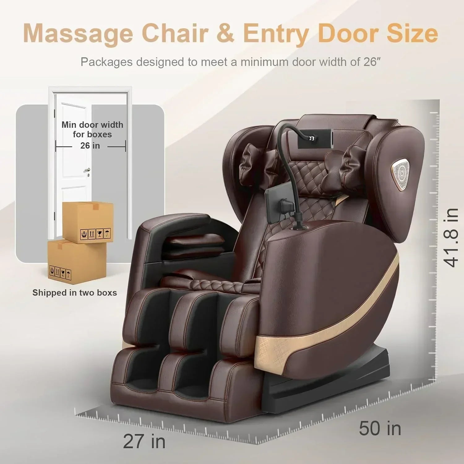 Full Body Massage Chair Zero Gravity Massage Chair with 10 Fixed Rollers Heating Foot Massage