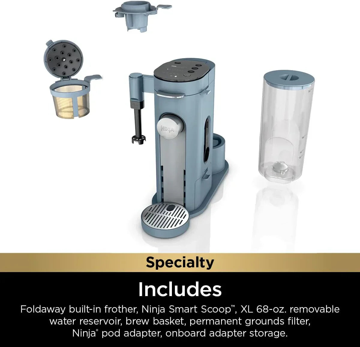 Ninja Coffee Maker Single Cup Brews with pods and grounds K-Cup compatible 4 brewing methods